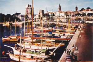 La Rochelle, vieux port 1960,Lanturu est le 2è bateau reconnaissable à sa guibure
